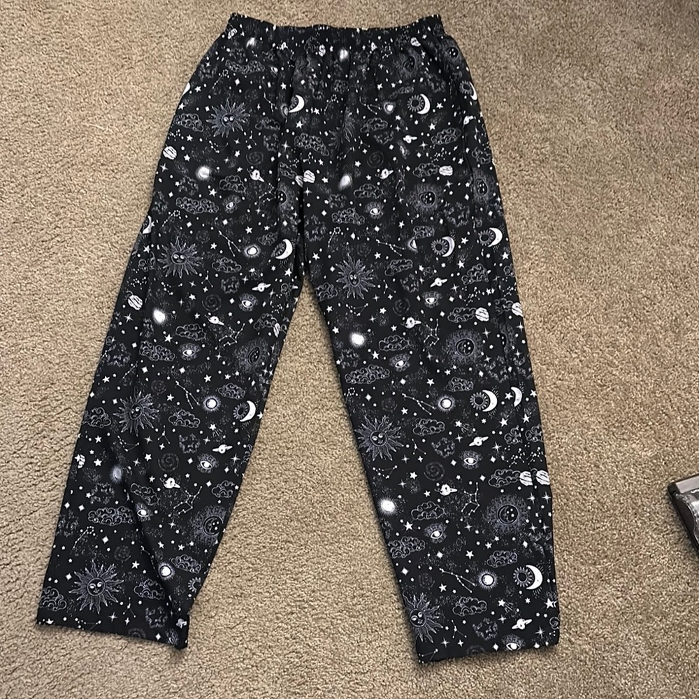 YoungLA Black Sweatpants with Cosmic Design